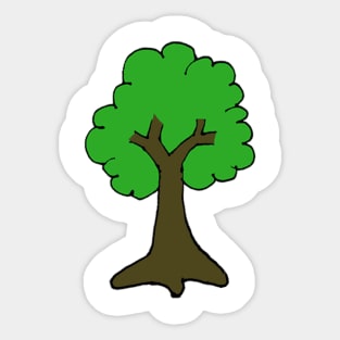 Tree Cartoon Sticker